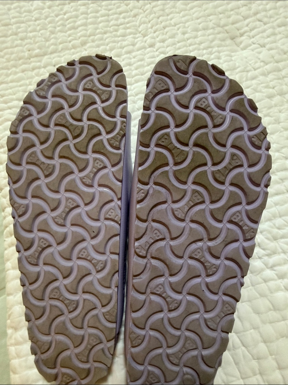 Birkenstock Lavender Double-Strap Slide Sandals - Picture 2 of 5